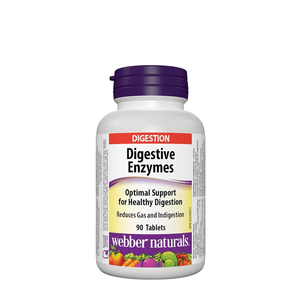 Webber Naturals Digestive Enzymes - 90 Tablets – Webber Naturals förpackning