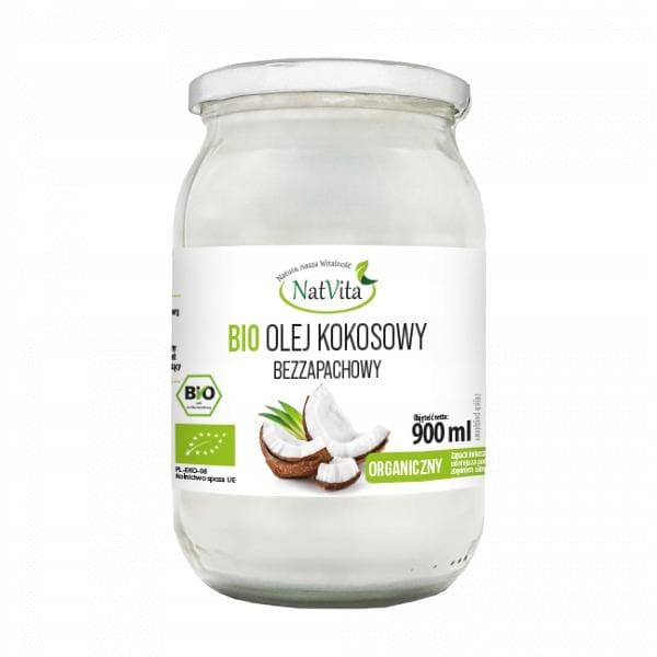 NatVita - Organic Coconut Oil Odorless - 900ml – NatVita förpackning