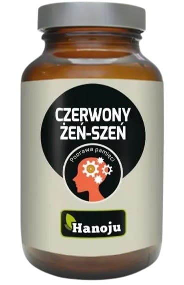 Hanoju - Rött ginsengextrakt - 450 mg, 90 kapslar – förpackning