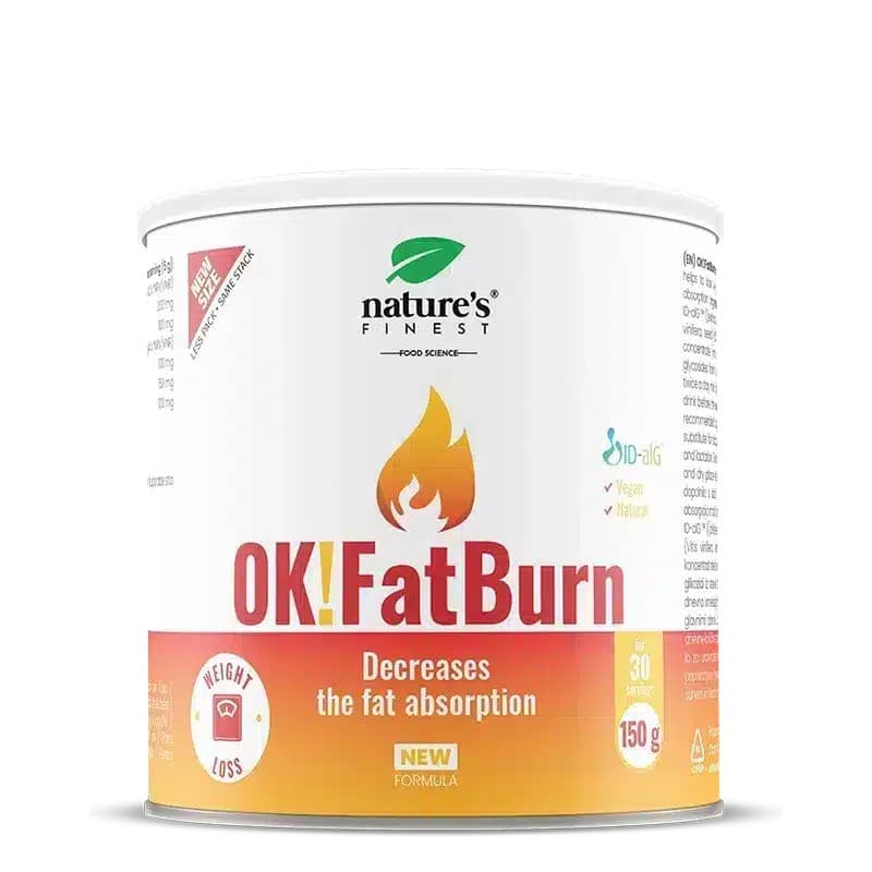NUTRISSLIM D.O.O. - Nature's Finest OK! FatBurn 150 g – NUTRISSLIM D.O.O. förpackning