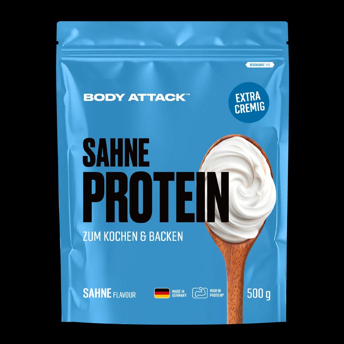 Body Attack - Flødeprotein - 500 g – Body Attack emballage