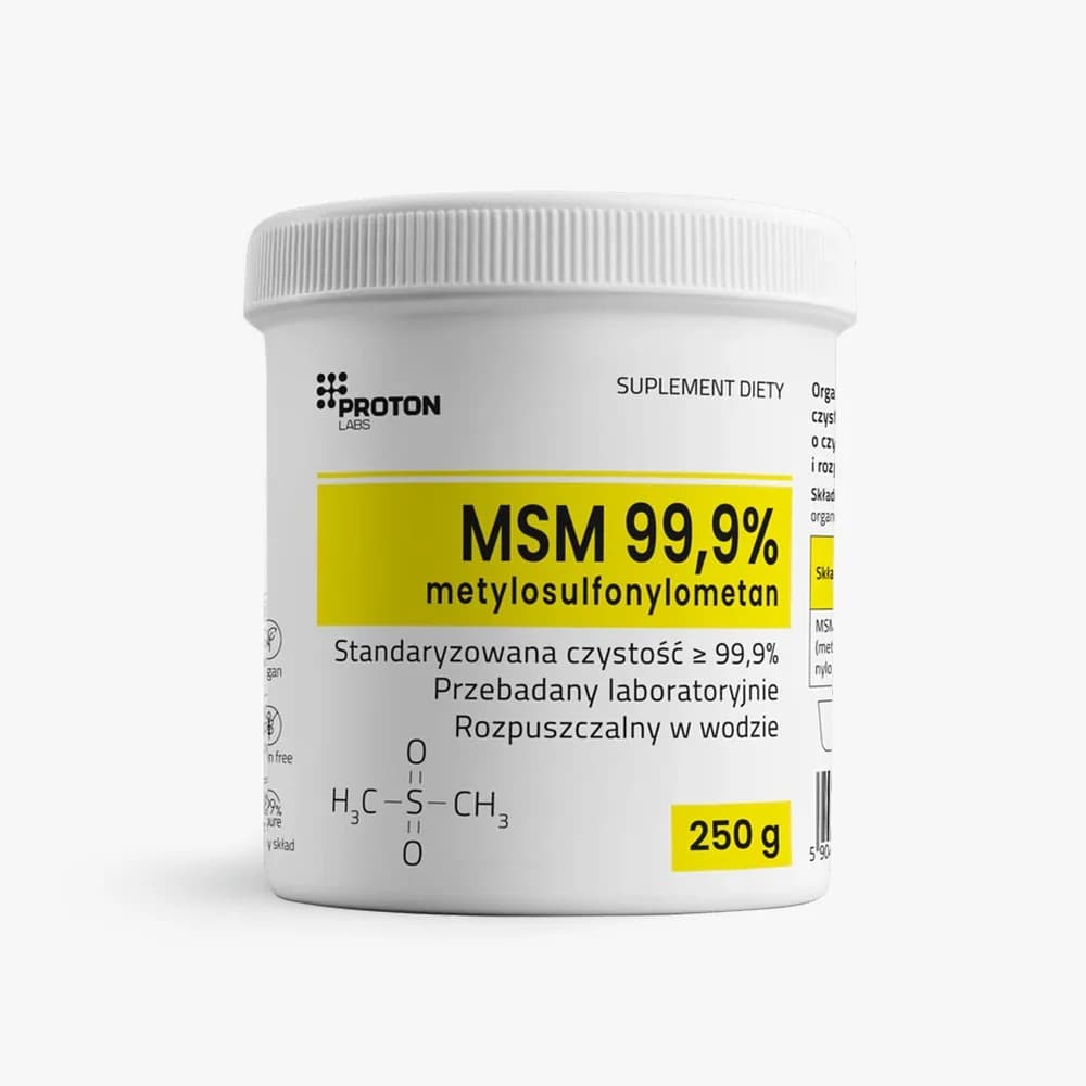 PROTON LABS - MSM Powder 250g – PROTON LABS förpackning