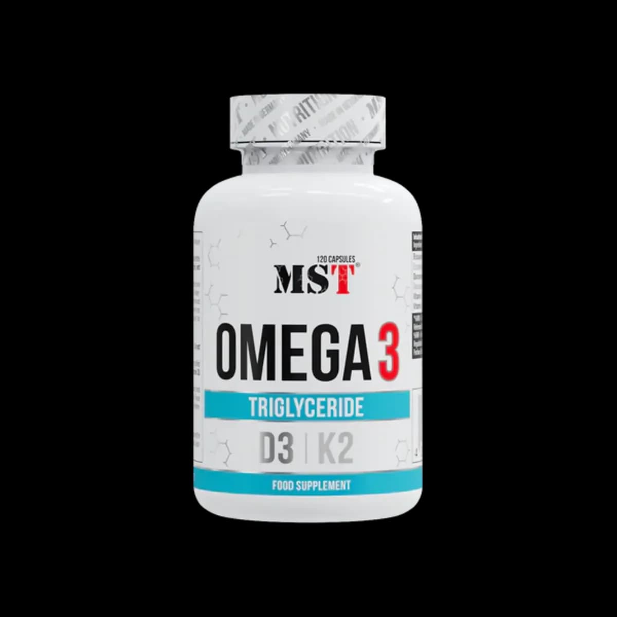 MST - Omega-3 med Vitamin D3 och K2 - 500 mg, 120 mjukkapslar – MST förpackning