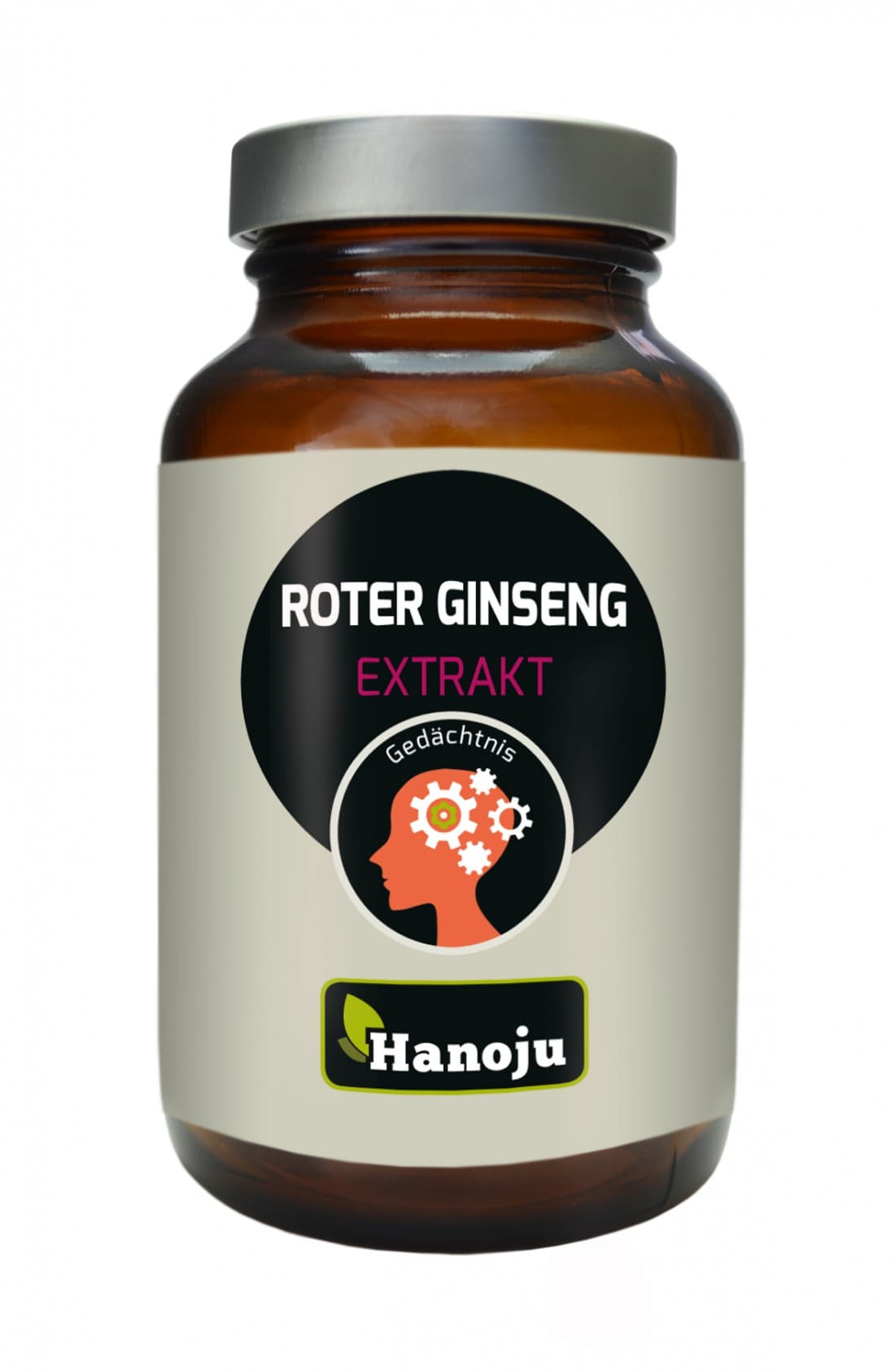 Hanoju - Rött ginsengextrakt - 450 mg, 90 kapslar – förpackning