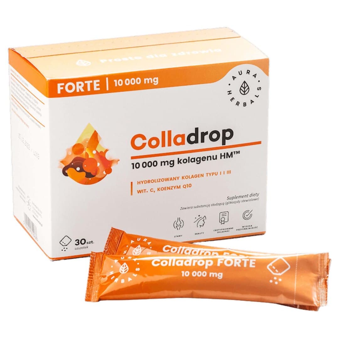 Aura Herbals - Colladrop® Kollagen - 30 Poser – Aura Herbals emballage