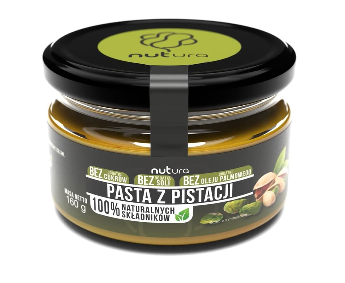 Nutura - Pasta z pistacji 160 g – Nutura förpackning