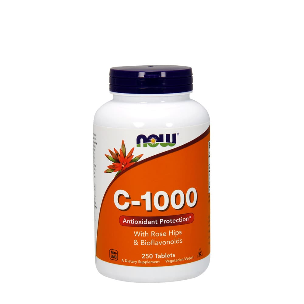 NOW Foods - C-vitamiini-1000 mg 100 mg bioflavonoideja – NOW Foods pakkaus