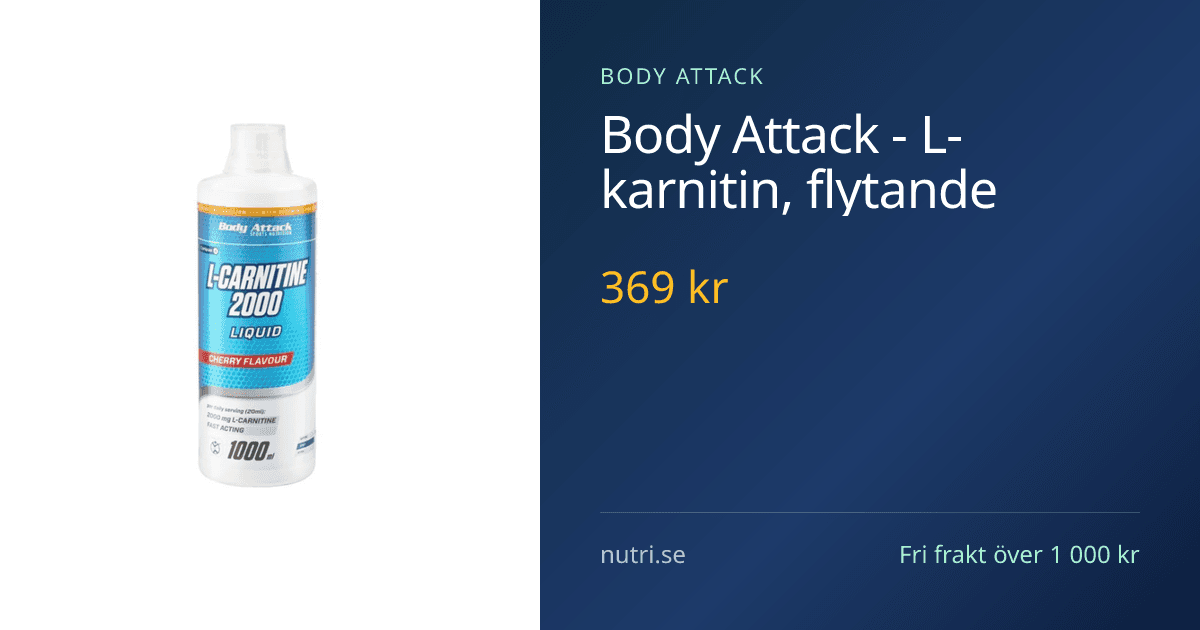 Body Attack - Flydende L-carnitin Appelsin, 1000 ml