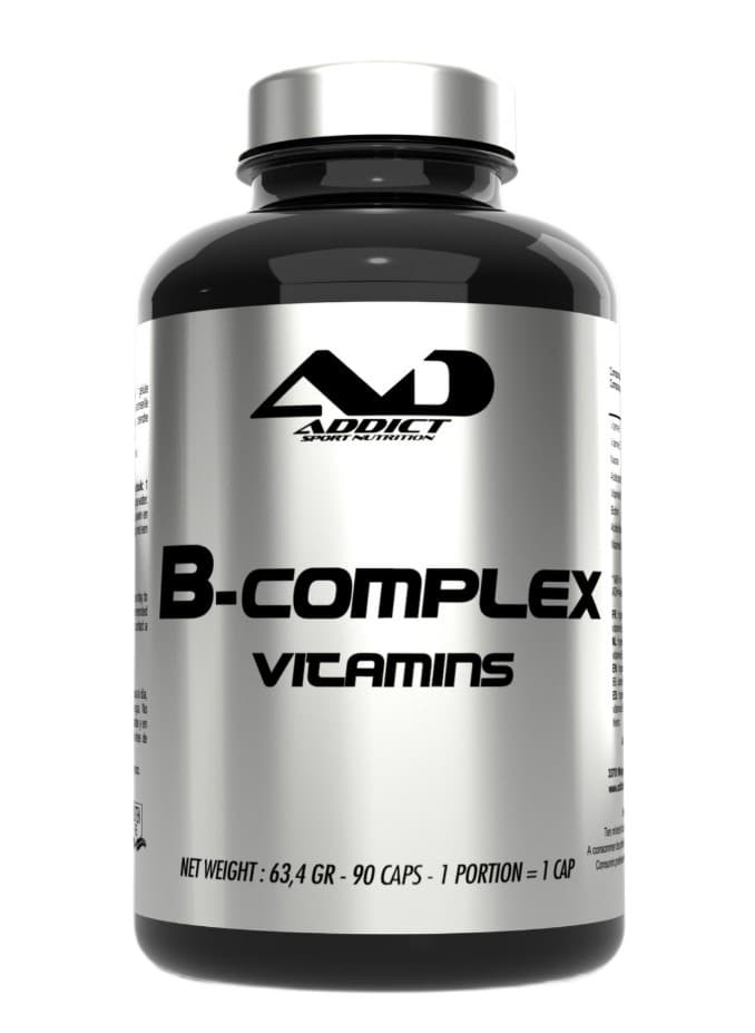 Addict Sport Nutrition - B-Complex Vitamins - 90 Caps – Addict Sport Nutrition förpackning