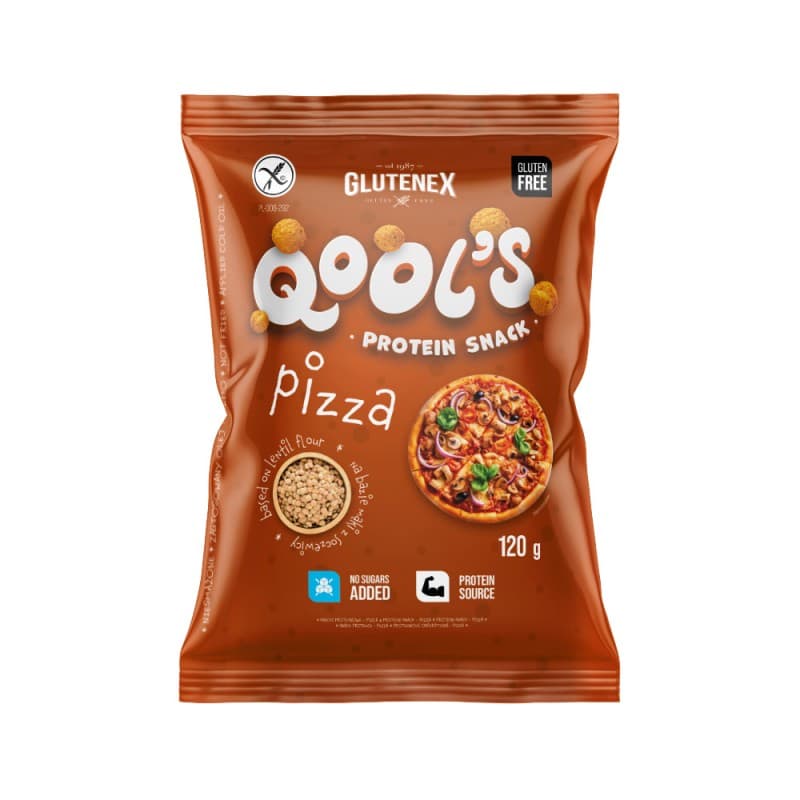 Glutenex - Qool's Protein Snack - 120g – Glutenex förpackning