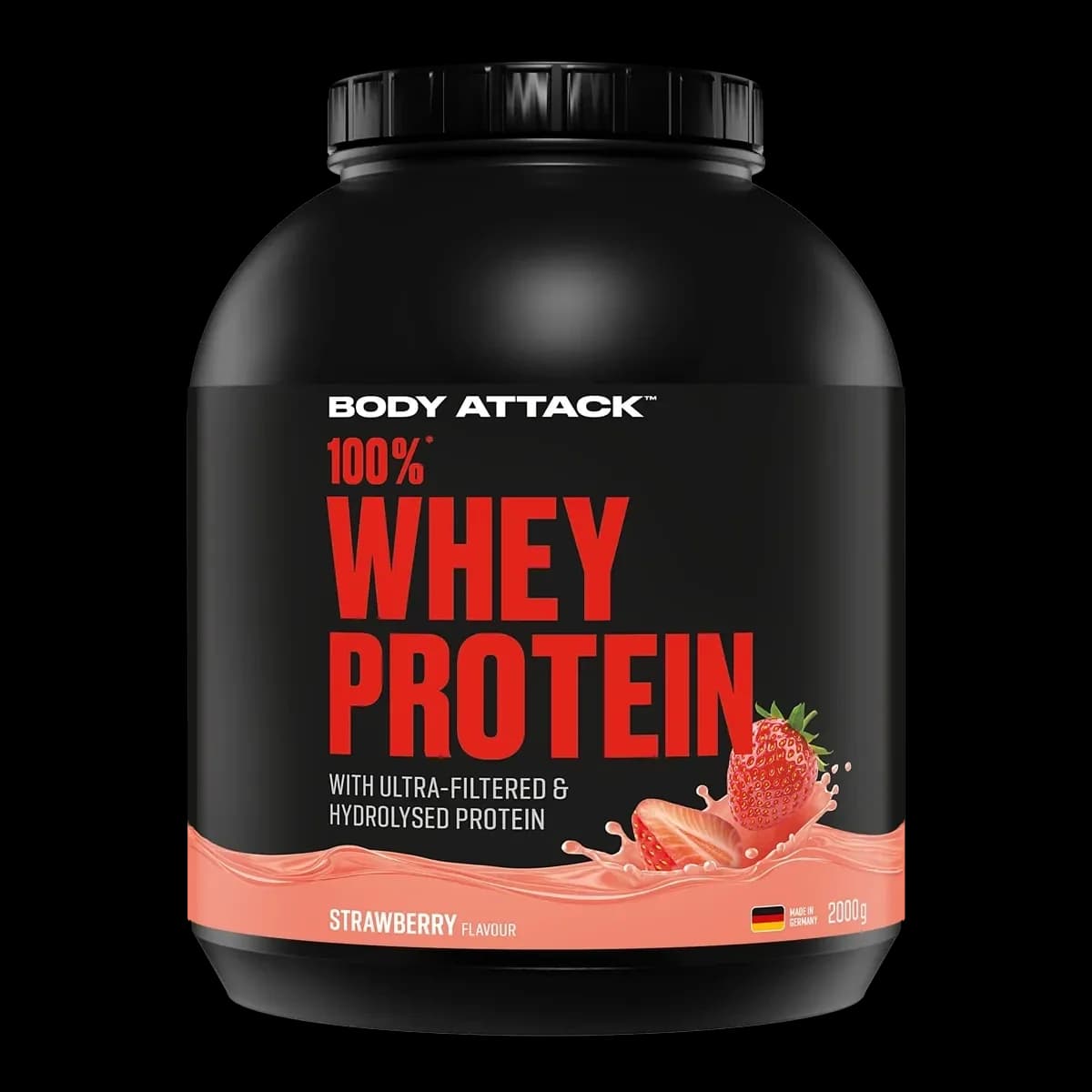 Body Attack - 100 % vassleprotein – Body Attack förpackning