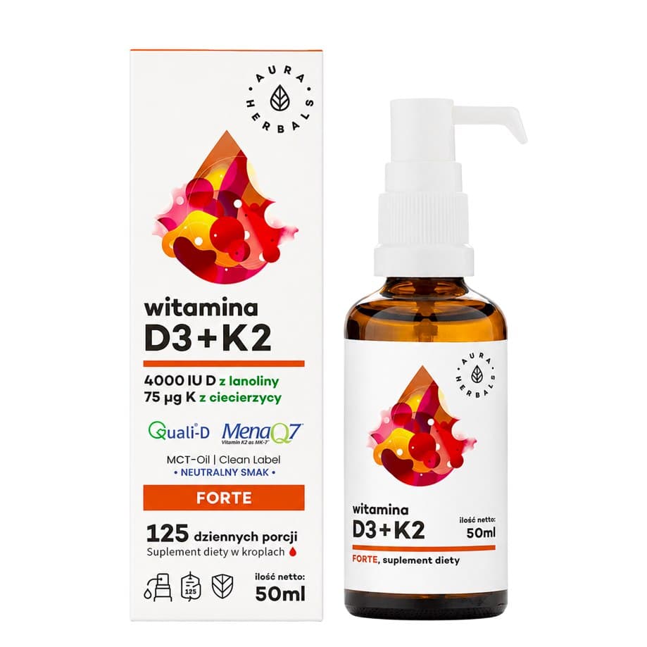 Aura Herbals - Vitamin D3 + K2