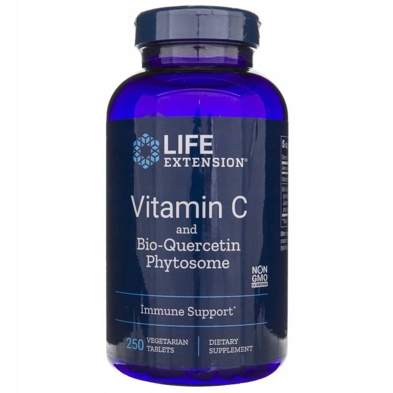 Life Extension - Vitamin C ja bio-kversetiini - 250 tablettia – pakkaus