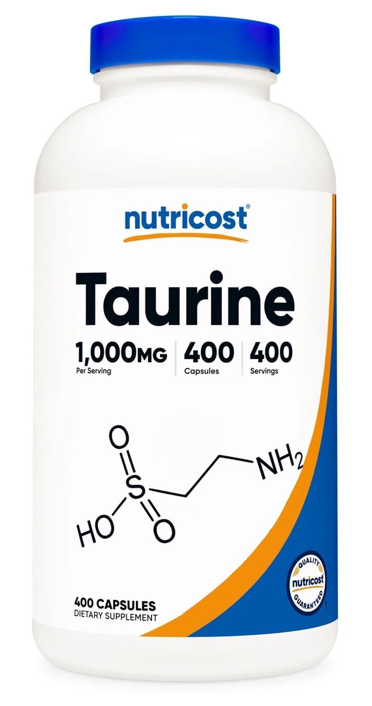 Nutricost - Taurin 1000 mg, 400 kapslar