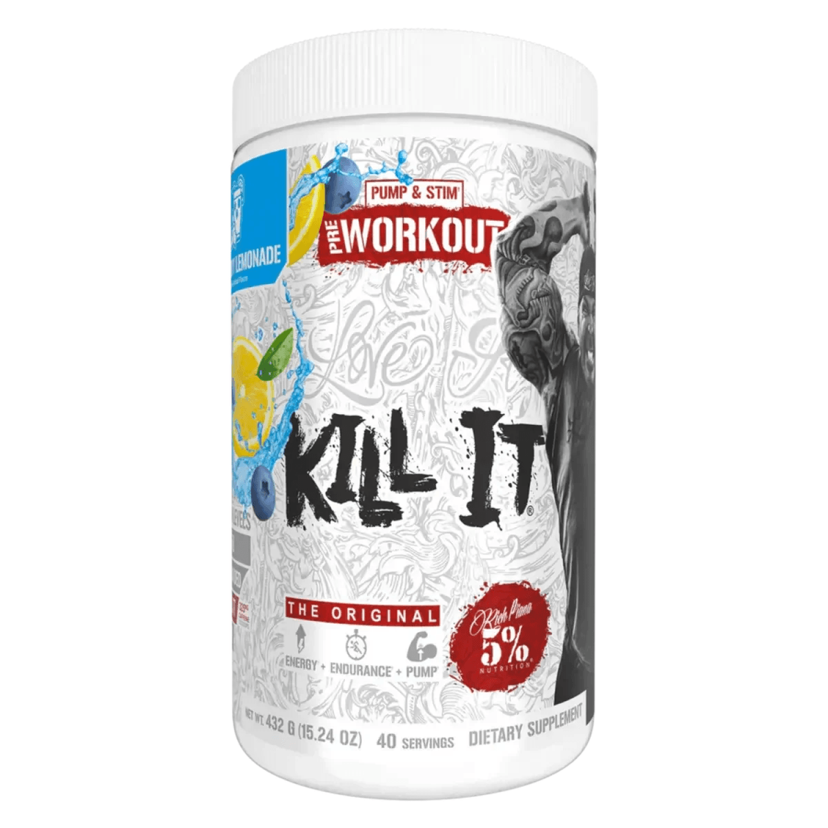 Rich Piana - 5% Nutrition, betain, glycerol och koffein – förpackning