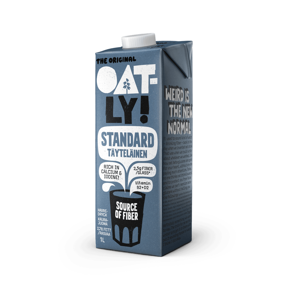 Oatly - Havredryck - Fullkorn, 2,8 % fett, 1 l – förpackning