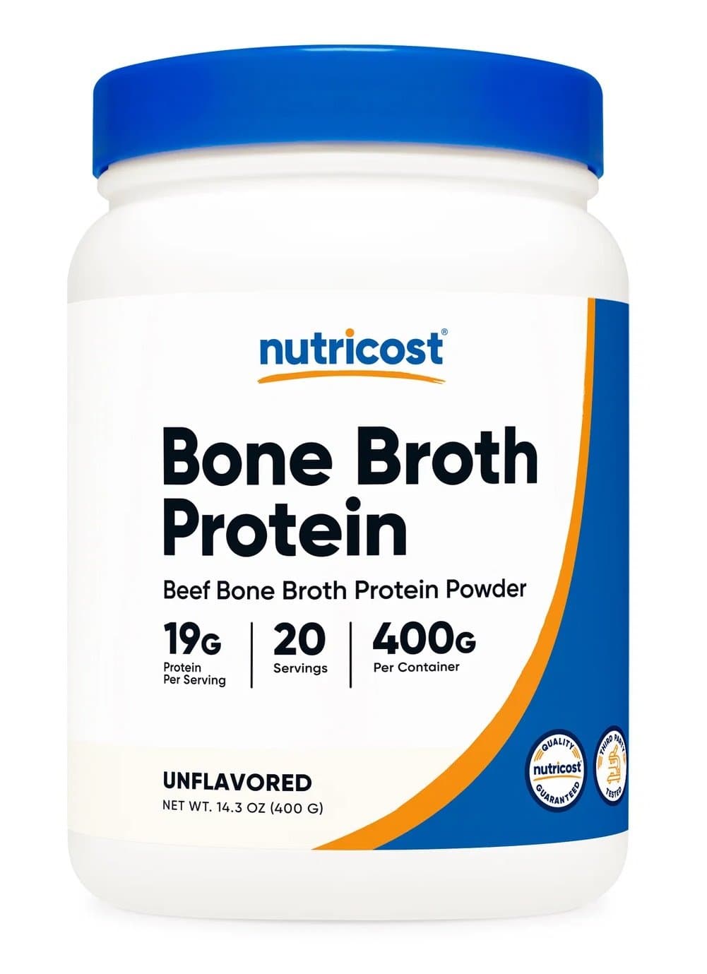 Nutricost - Bone Broth Protein - 400g – Nutricost förpackning