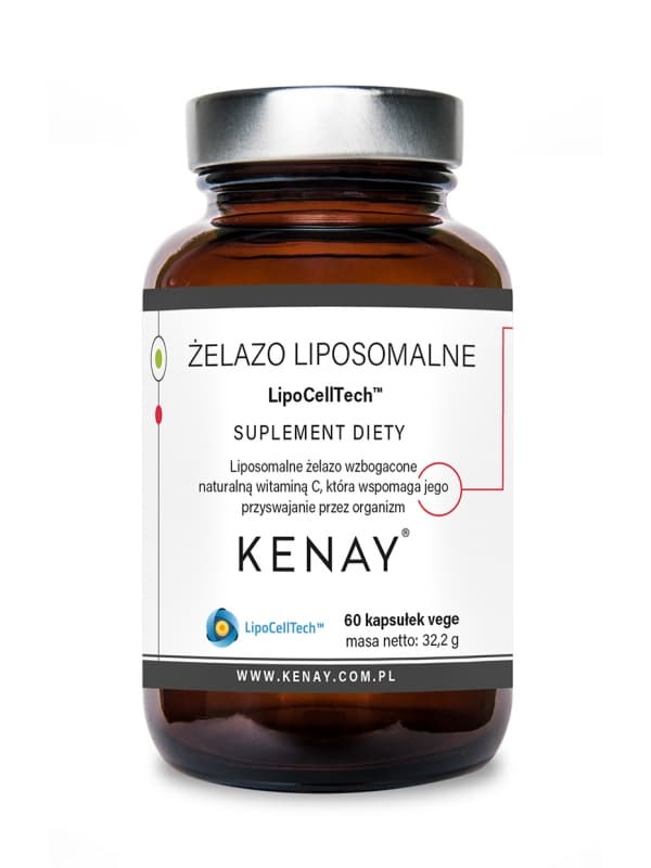 Kenay - Liposomalt järn Lipocelltech™ - 60 kapslar – förpackning