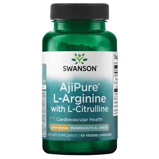 Swanson - Ajipure L-Arginine With L-Citrulline - 60 Vcaps – Swanson förpackning