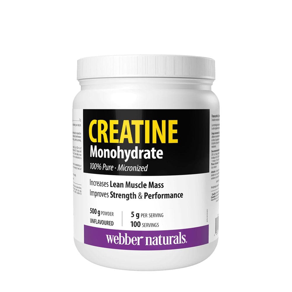 Webber Naturals - kreatiinimonohydraatti - 500 g – Webber Naturals pakkaus