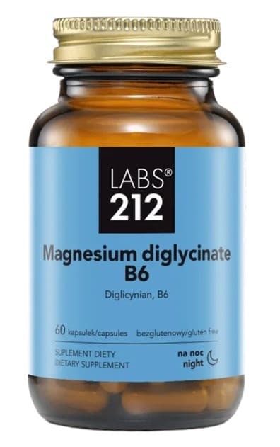 LABS 212 - Magnesiumdiglycinat B6 - 60 Kapsler – LABS 212 emballage