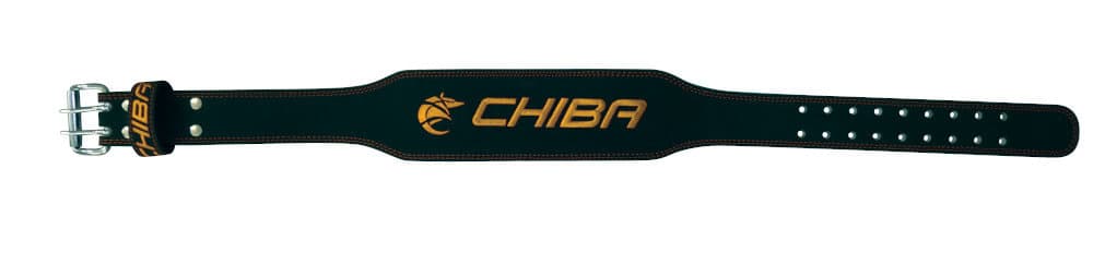 Chiba - Tyngdlyftningsbälte i läder - Svart/guld, XL – Chiba förpackning