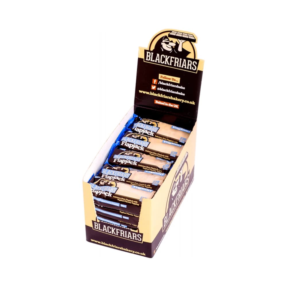 Blackfriars - Flapjacks 110g (25x110g) - Yoghurt – Blackfriars förpackning