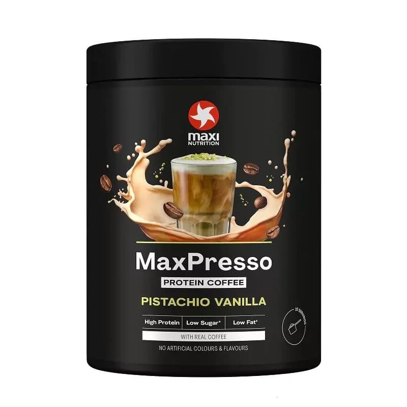 MaxiNutrition - MaxPresso proteinkaffe Pistage och vanilj, 500 g