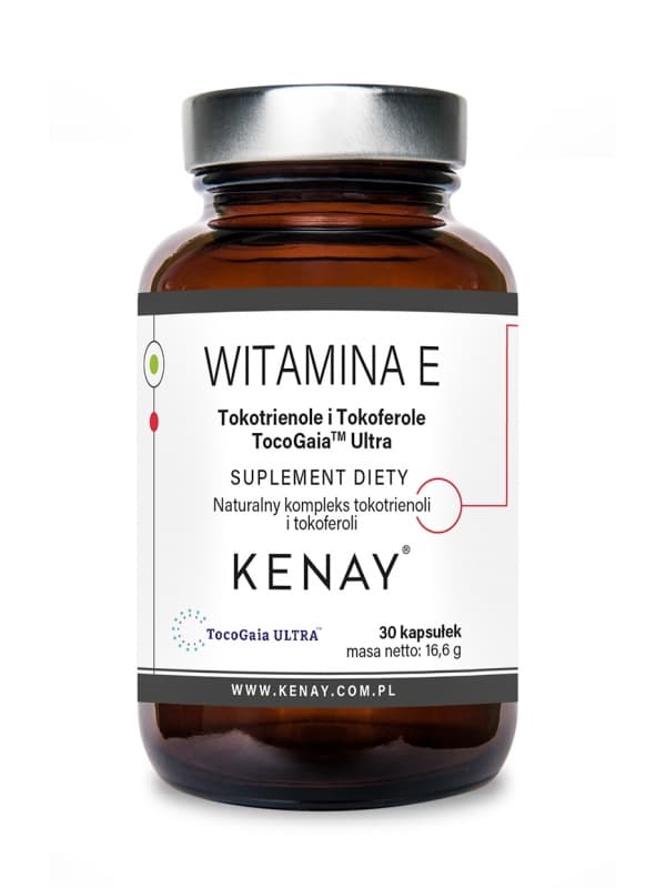 Kenay - Vitamin E, tokotrienoler och tokoferoler Ultra - 30 kapslar – förpackning