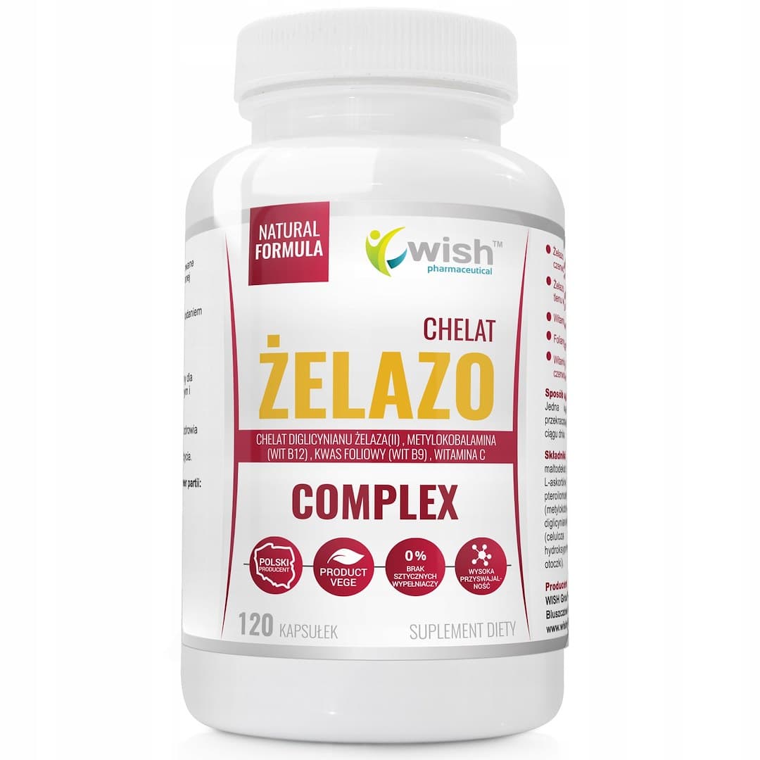Wish - Iron Chelate Complex 120 Vegan Capsules – Wish förpackning