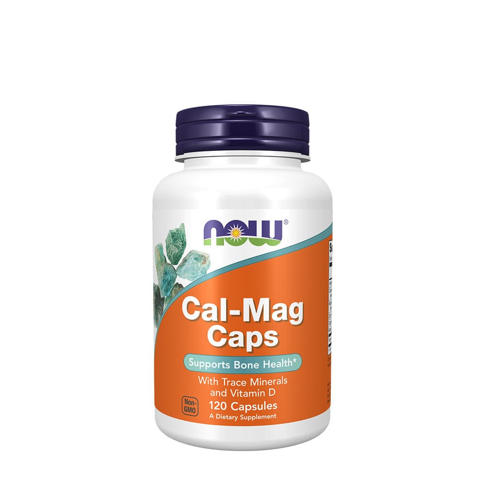 NOW Foods - Calcium Magnesium Caps - 120 Caps – NOW Foods förpackning