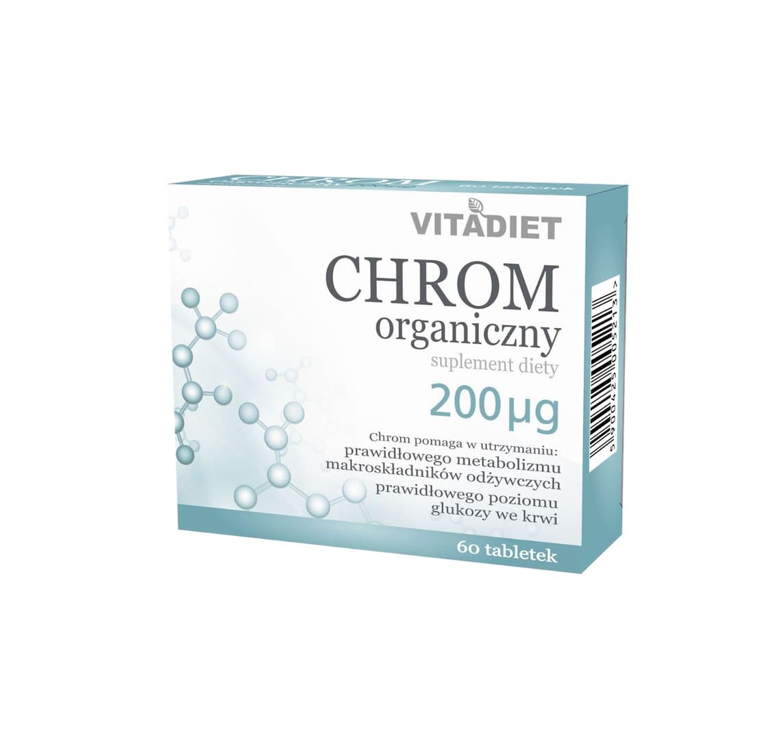VITADIET - Organic Chromium - 60 Tablets – VitaDiet förpackning