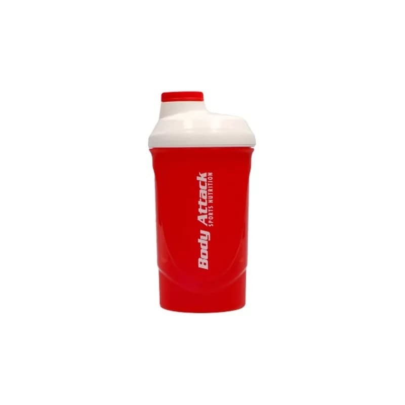 Body Attack - Shaker - Röd och vit, 600 ml – Body Attack förpackning