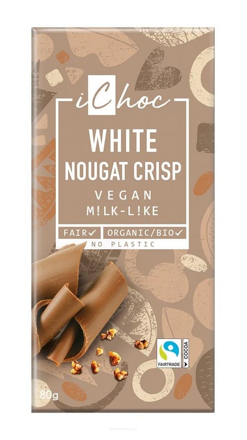 iChoc - White Nougat Crisp - 80g