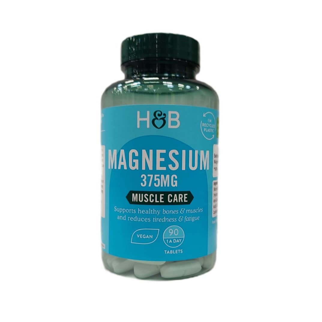 Holland & Barrett - Magnesium 375mg Muscle Care – Holland & Barrett förpackning