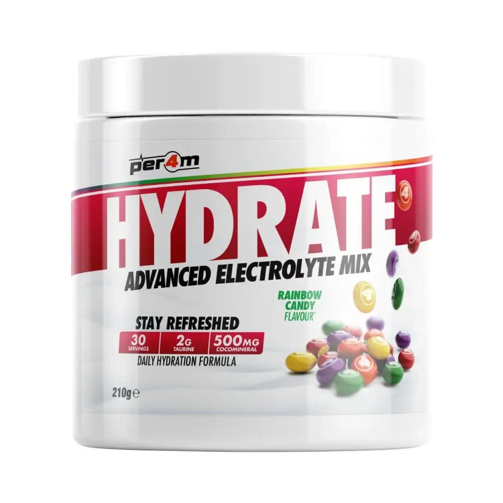 Per4m - Hydrate Advanced Electrolyte Mix - Rainbow Candy - 210g – Per4M förpackning