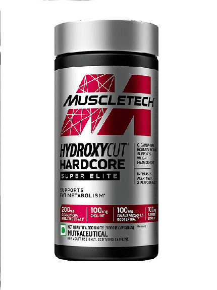 Muscletech - Hydroxycut Hardcore Super Elite - 100 kasviskapselia – Muscletech pakkaus