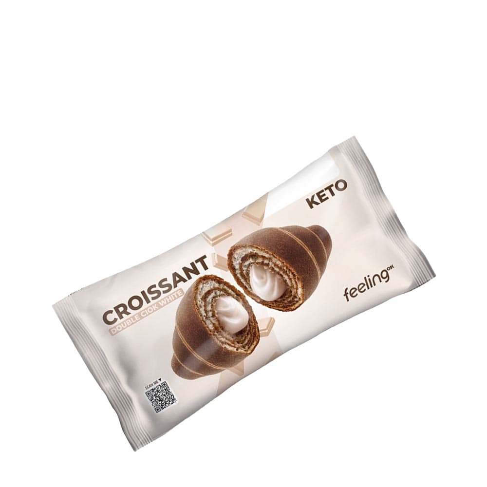 FeelingOK - Protein croissant med dubbel vit choklad - 50 g