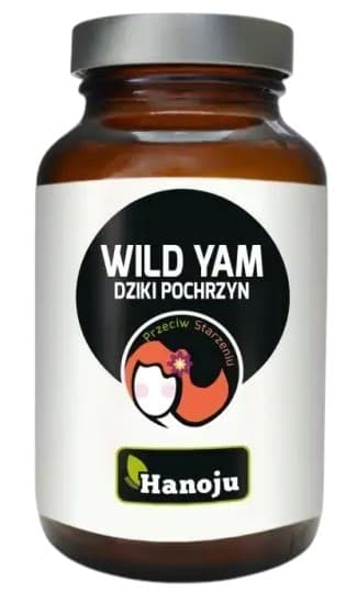 Hanoju - Vildjamsrotsextrakt - 500 mg, 90 kapslar – förpackning