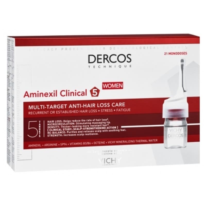 Lenor - Aminexil Clinical 5 Woman Hiustenlähdön ehkäisy 21 x 6ml – Vichy pakkaus