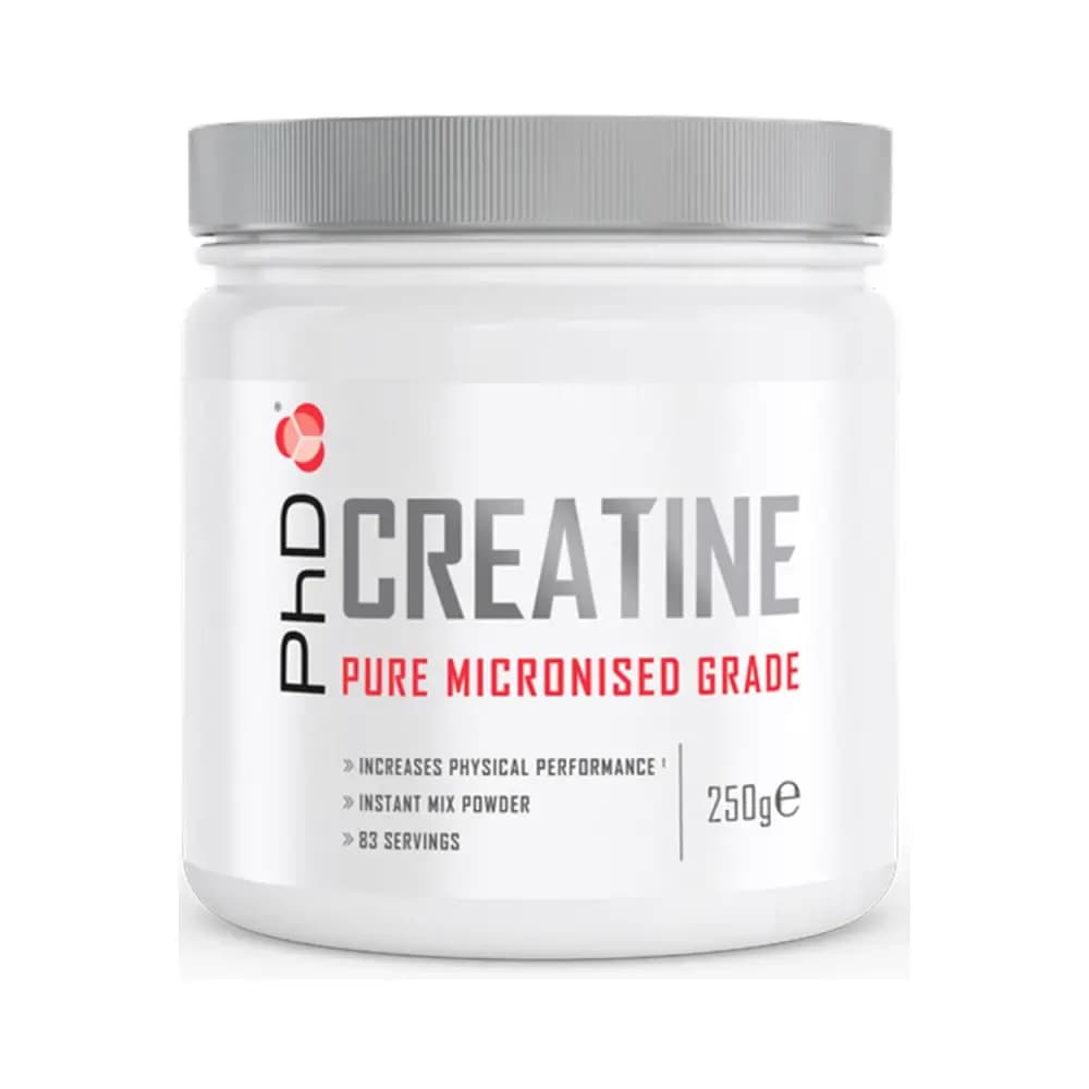 PhD - Creatine Pure Micronised Grade - Unflavoured - 250g – Phd förpackning