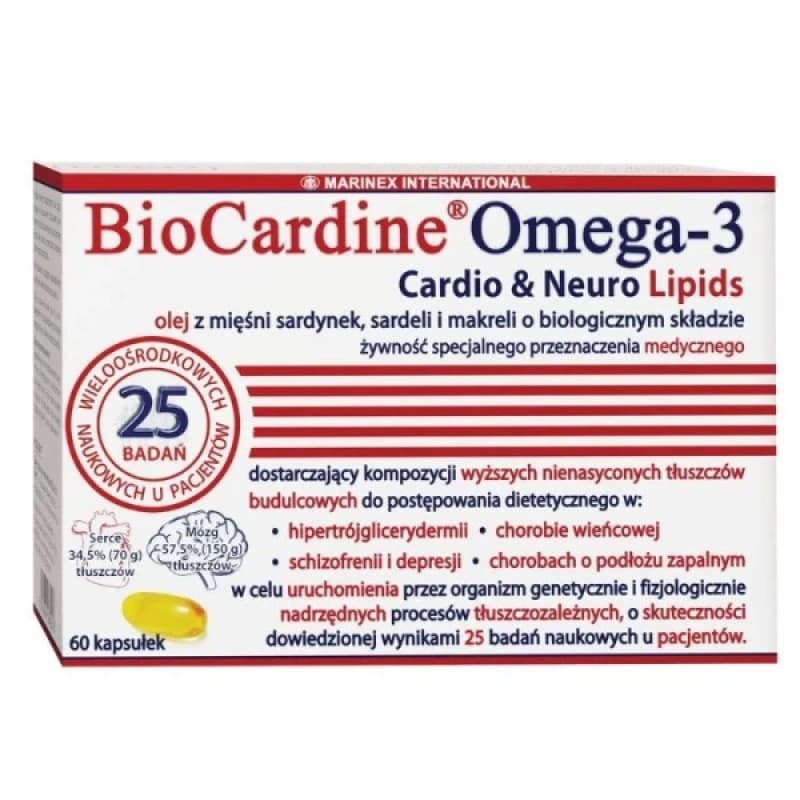 Marinex International - Biocardine Omega-3-lipider – förpackning