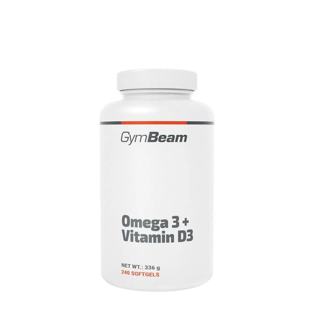 GymBeam - Omega-3 och Vitamin D3 - 240 mjukkapslar – GymBeam