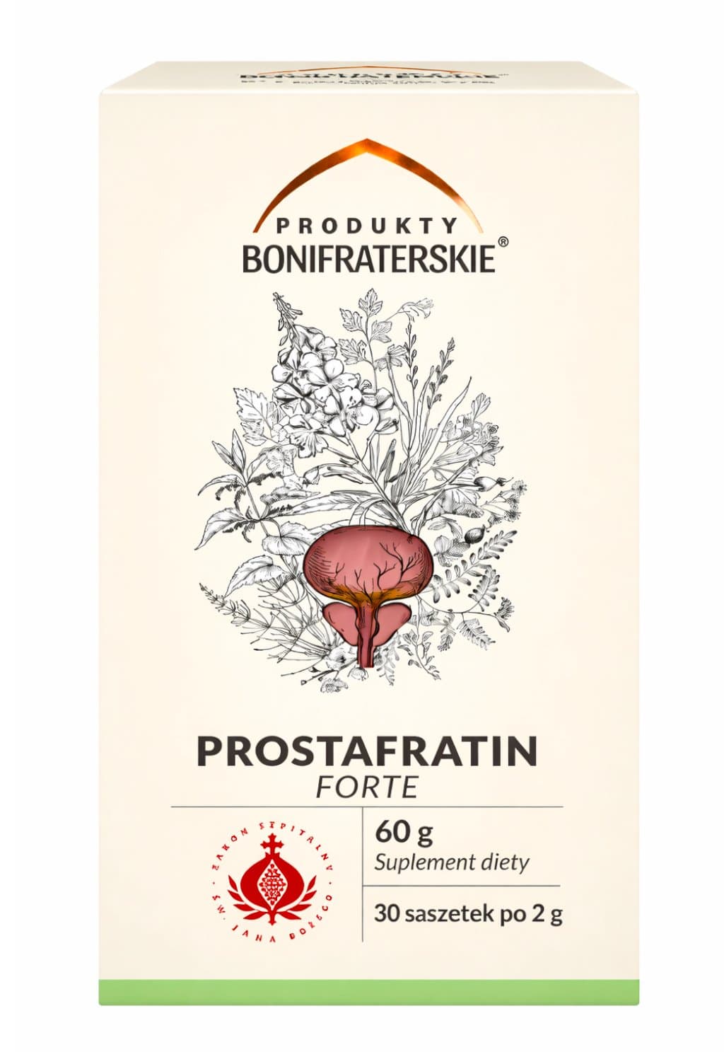 Produkty Bonifraterskie - Prostafratin Forte - 60g – Produkty Bonifraterskie förpackning