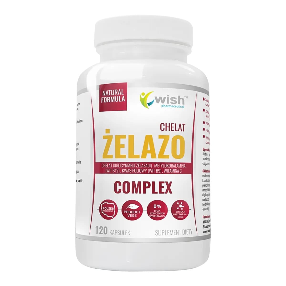Wish - Iron Chelate Complex 120 Vegan Capsules