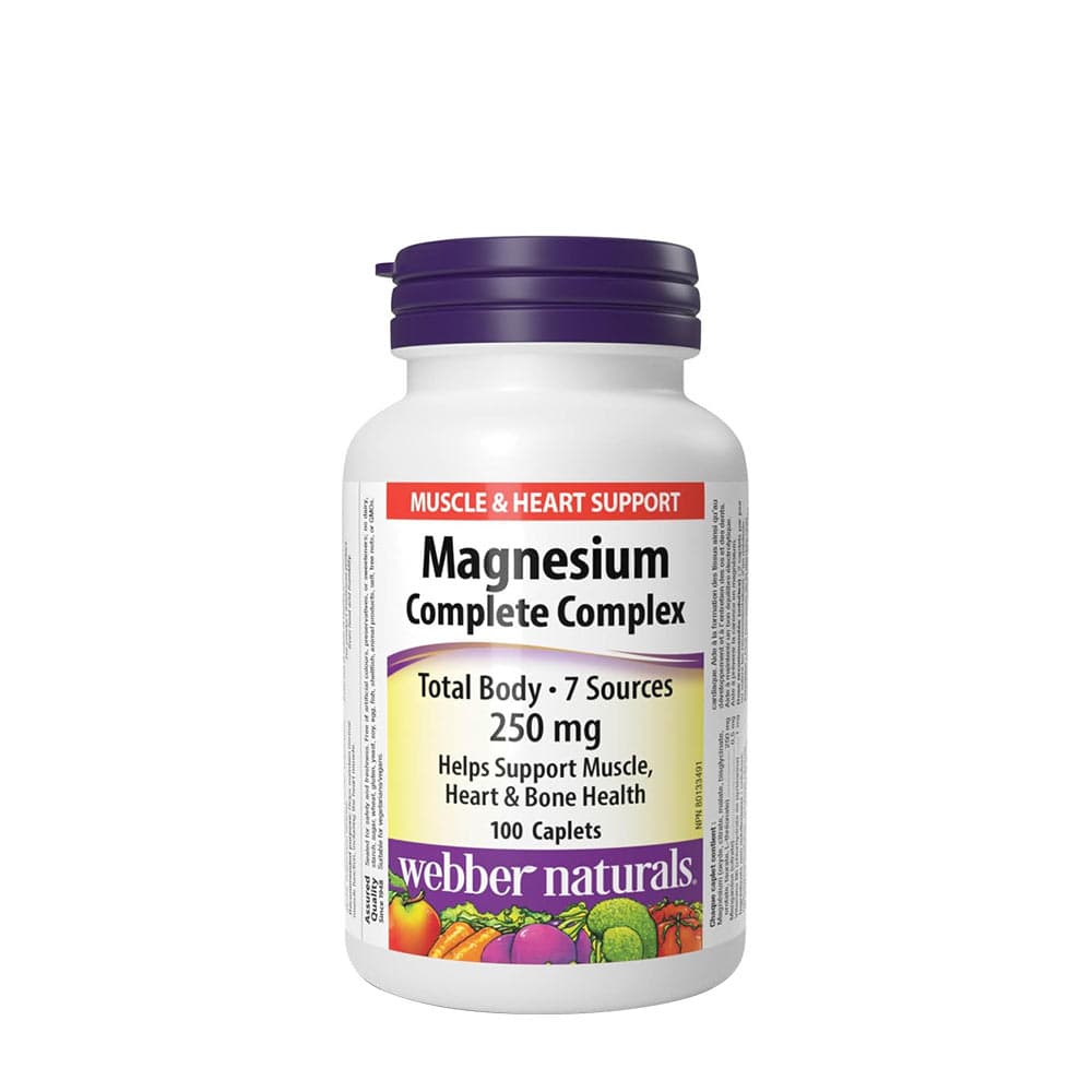 Webber Naturals Magnesium Complete Complex - 100 Caplets – Webber Naturals förpackning