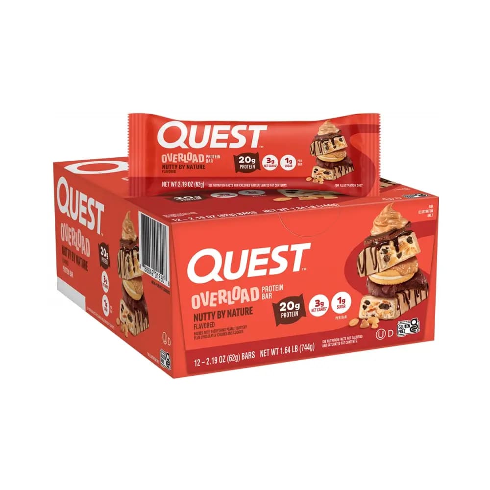 Quest Nutrition - Overload Bars (12x58g) - Nutty By Nature