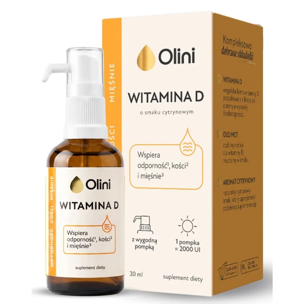 Olini - Vitamin D för vuxna - 30 ml – förpackning