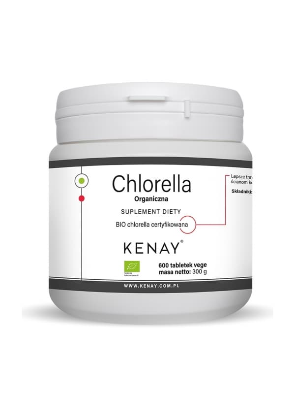 Kenay - Ekologisk chlorella - 600 tabletter, 300 g – förpackning