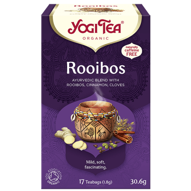 Yogi Tea - Rooibos - 17 Teabags (1.8g each), 30.6g total – Yogi Tea förpackning
